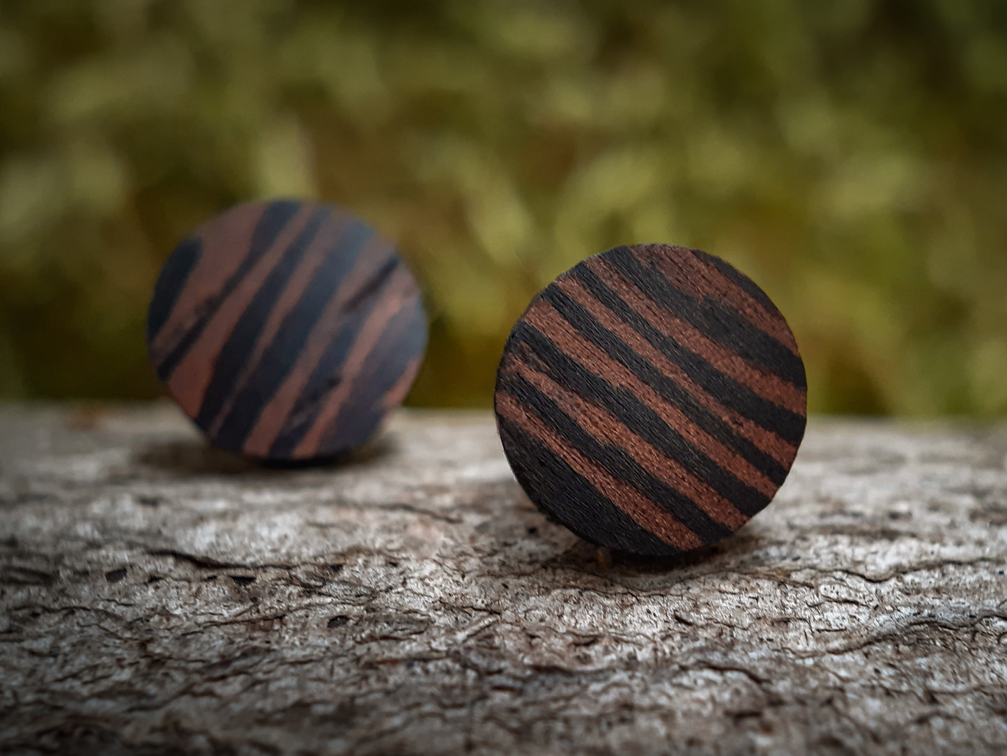 Houten Oorknopjes | Cirkel | Wengé