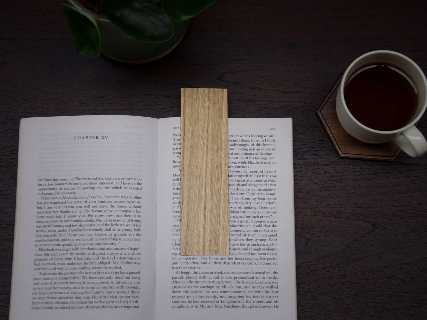 Houten Boekenlegger | Rechthoek | Eikenhout