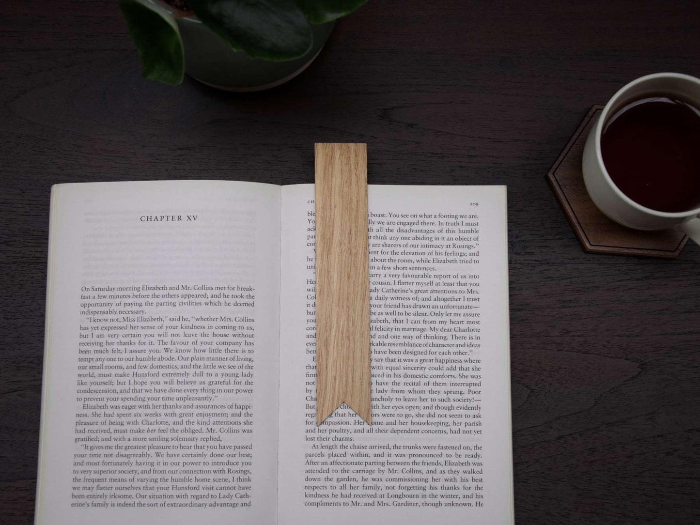 Houten Boekenlegger | Vaandel | Eikenhout