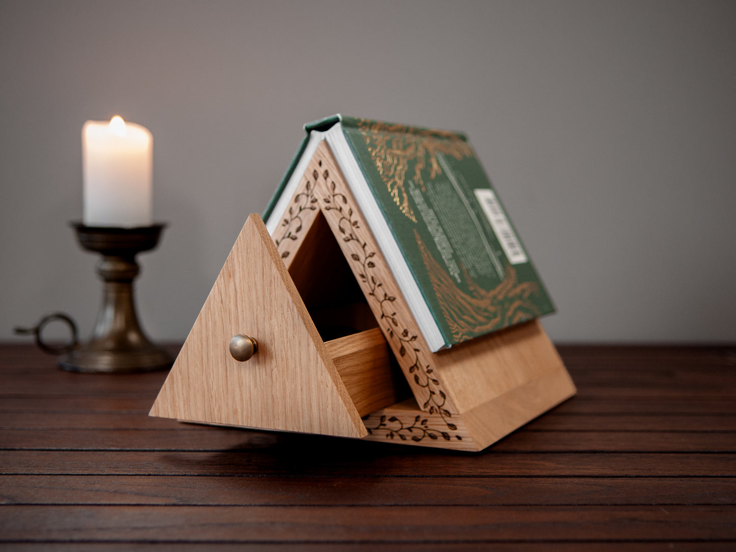 Boekenstandaard | Bladeren | Massief Eiken