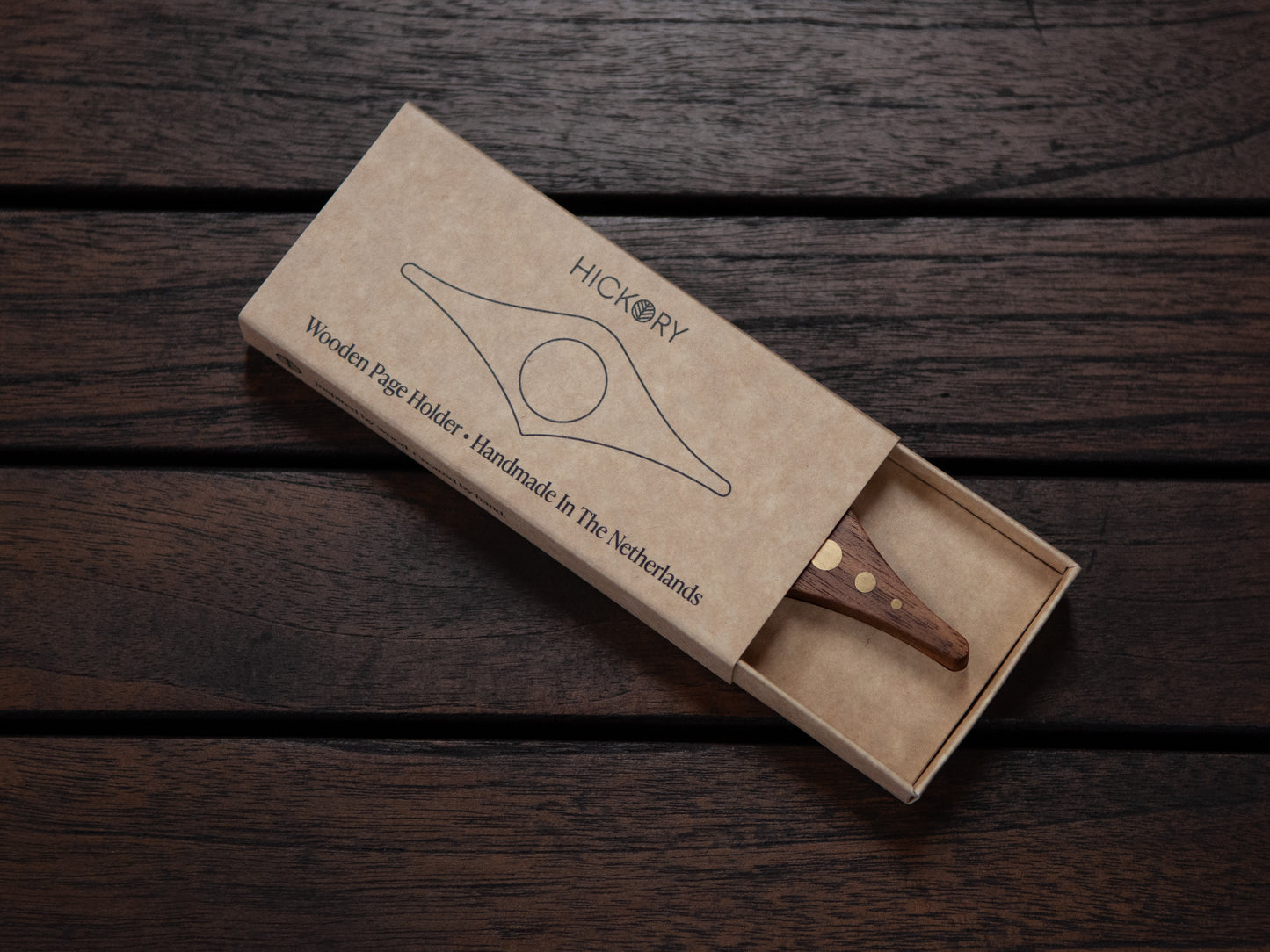 Houten Paginahouder | Sterrenbeeld | Massief Notenhout & Messing