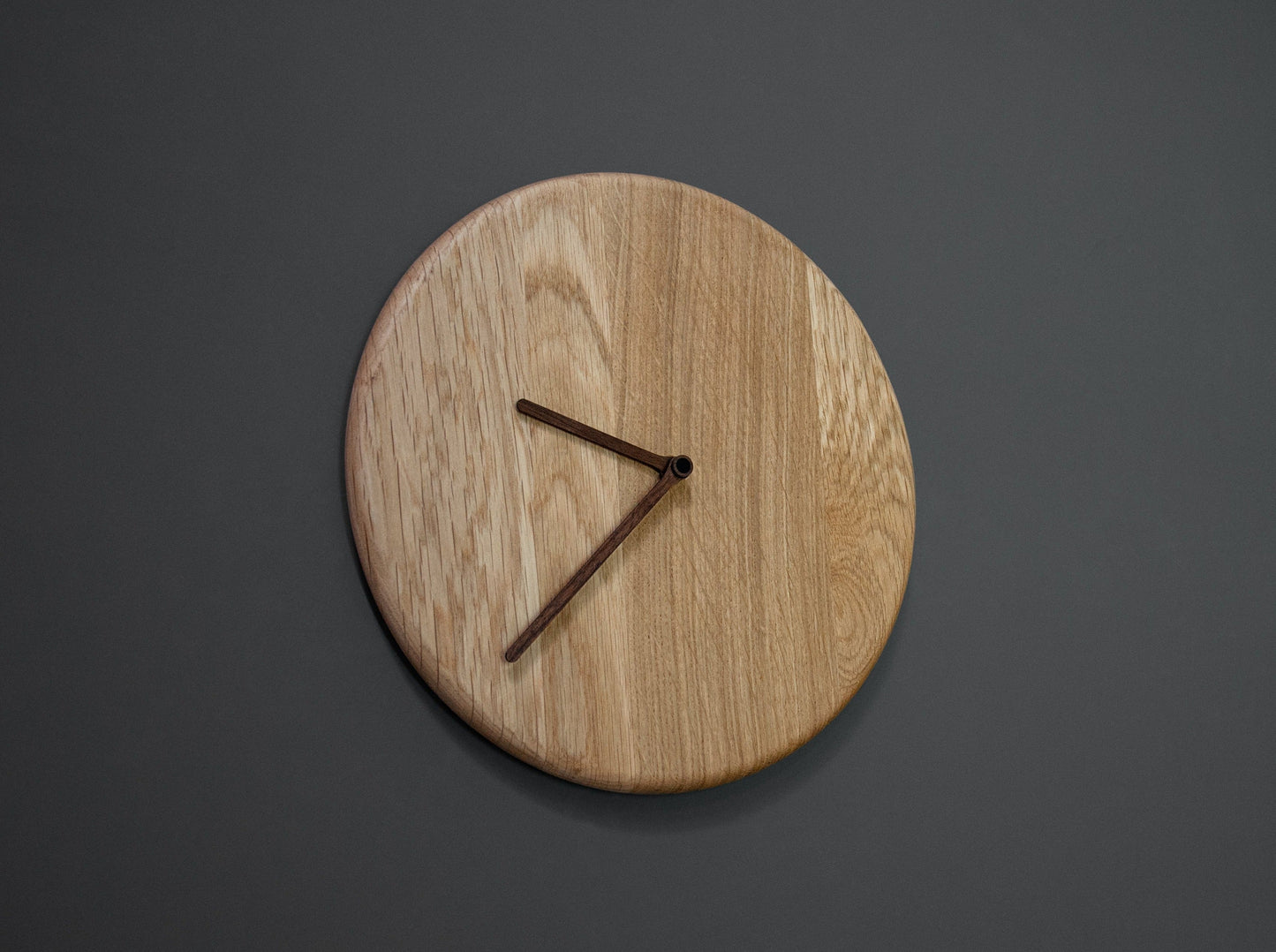 Houten Klok Minimalist | Massief Eiken | Naturel